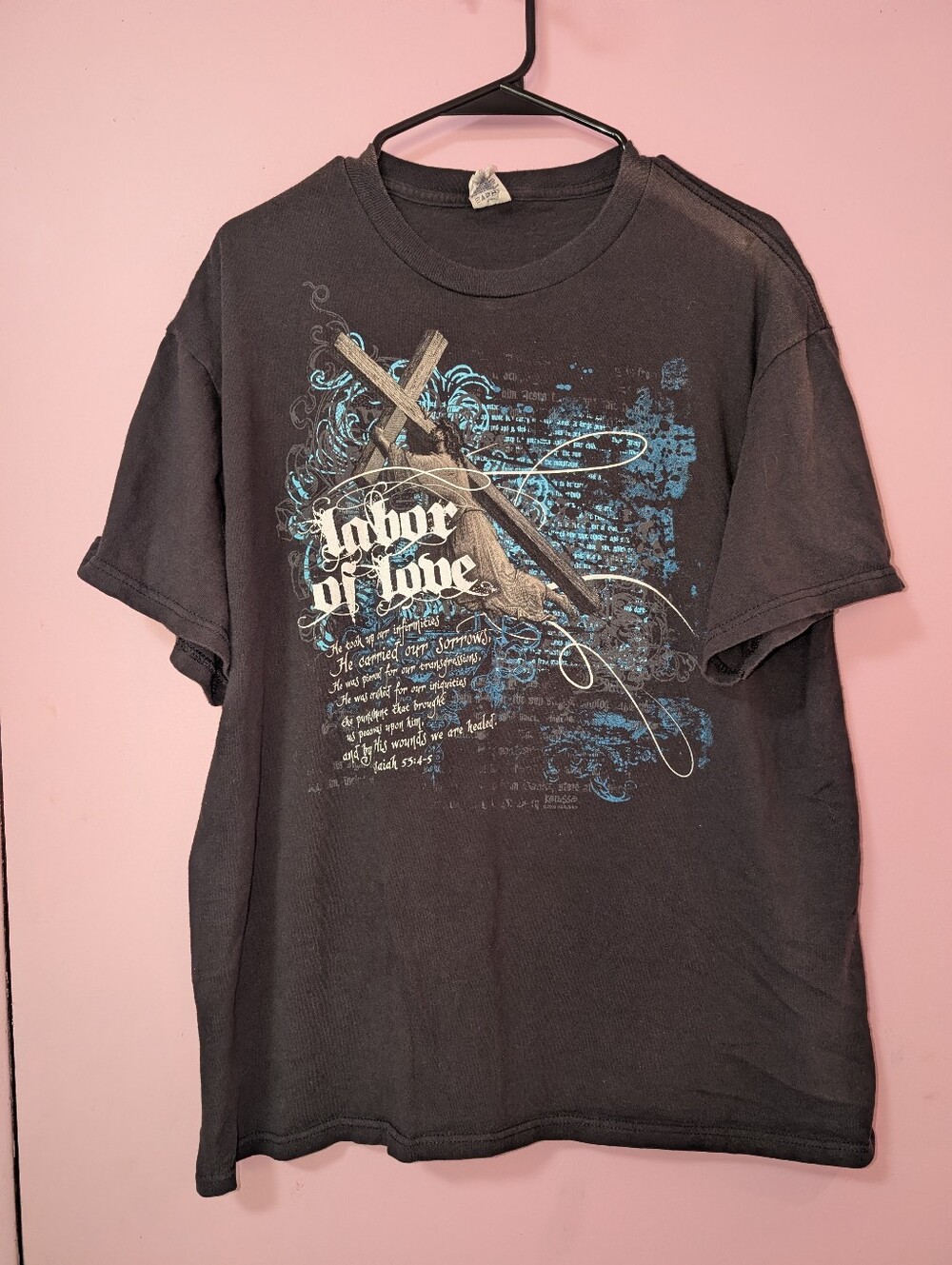 Y2K Vintage Kerusso Labor Of Love Jesus T-Shirt